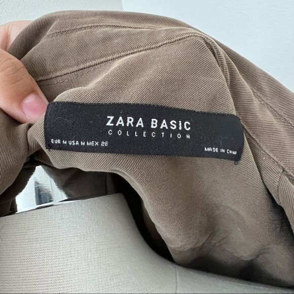 Zara basic Olive green utility jacket coat M - Picture 5 of 7